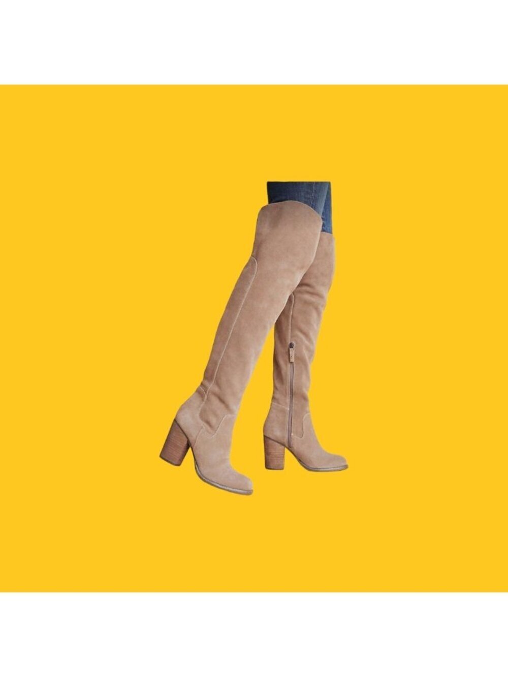 Kelsi Dagger Brooklyn Loganos Oil Cow Suede Over-The-Knee Boots Warn Grey 7M